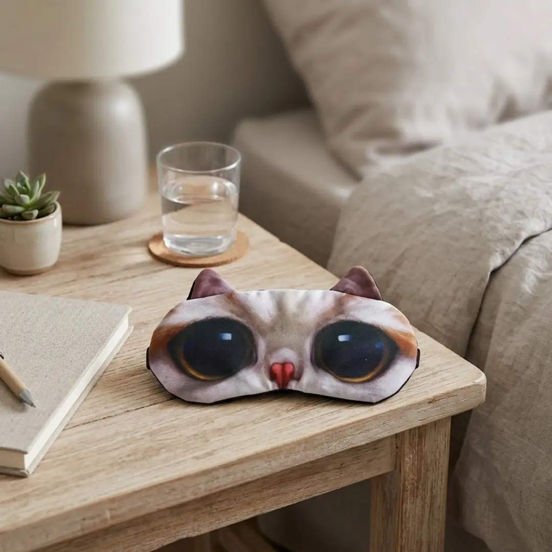 NuveX Hondenslaapmasker Bruin - Oogmasker met hondenoogprint