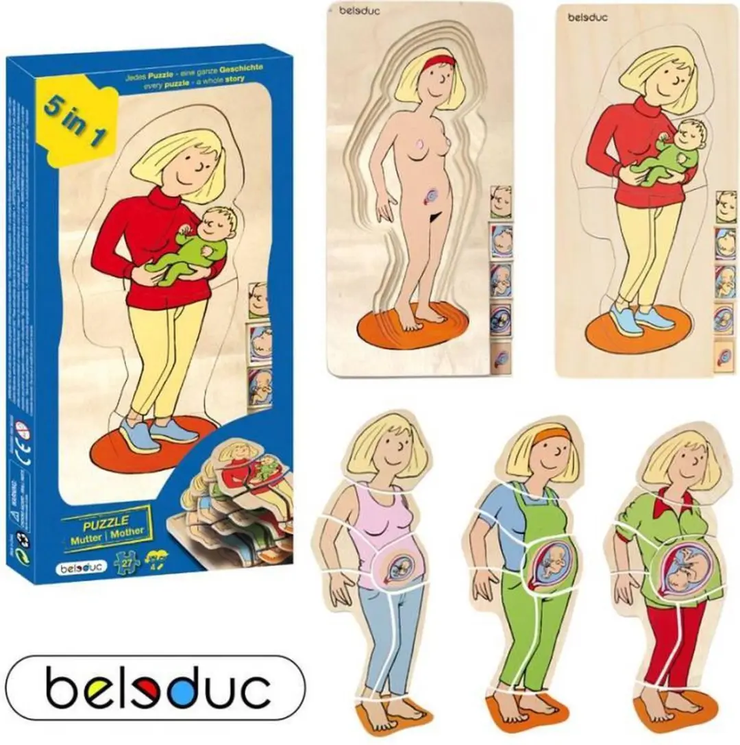 Beleduc Groei Moeder Houten Lagenpuzzel