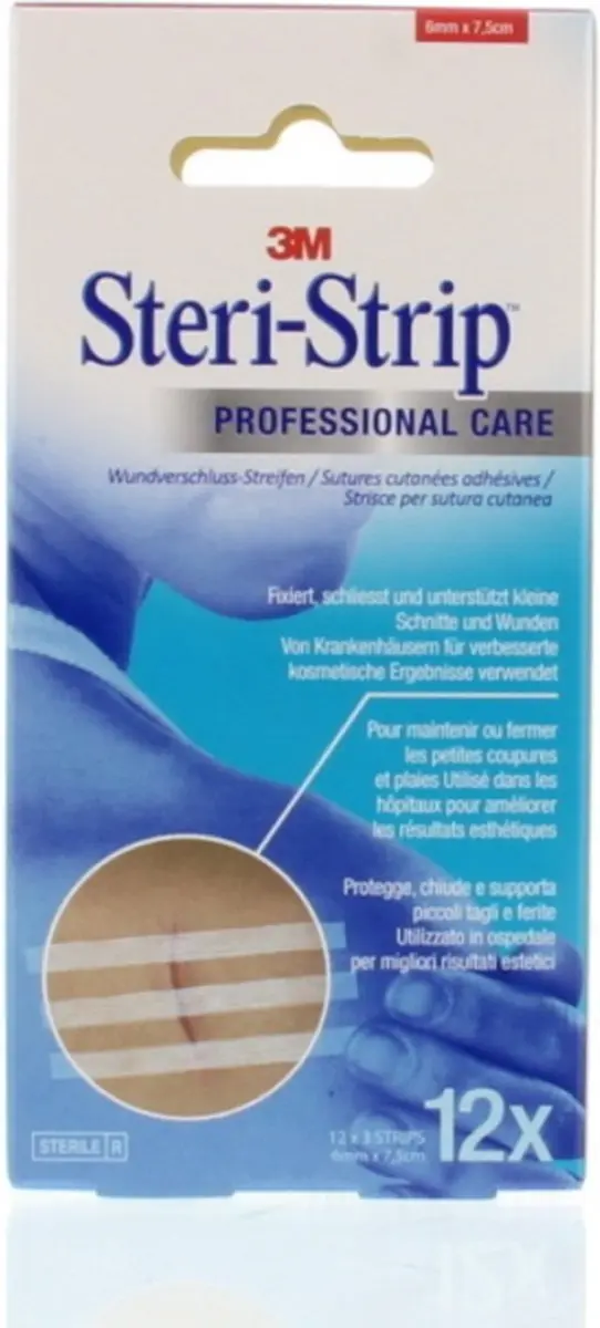 3M Steri-Strip Wondstrips 6mm - 12 Stuks