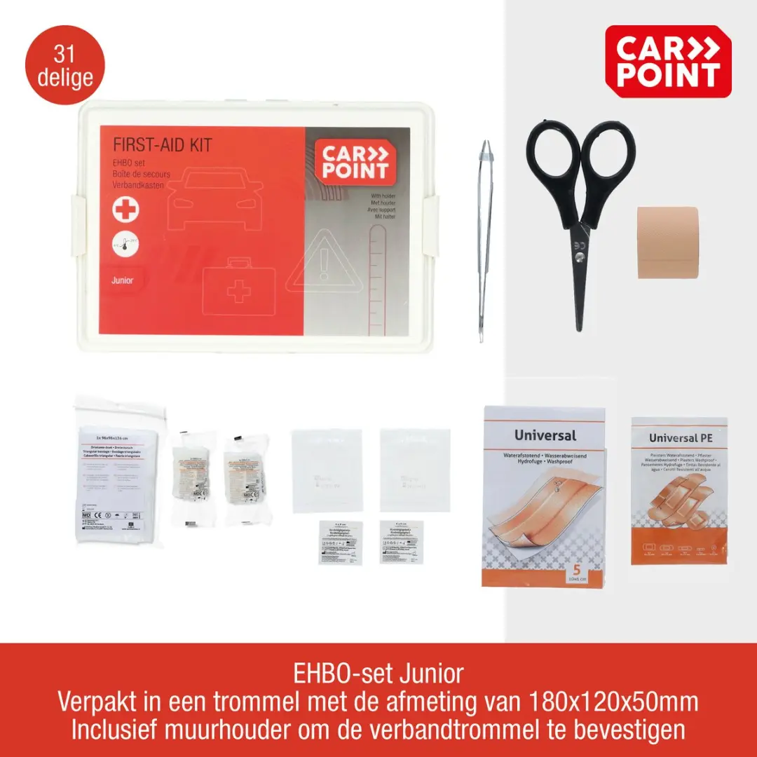 Carpoint Junior EHBO Koffer - 31 Stuks