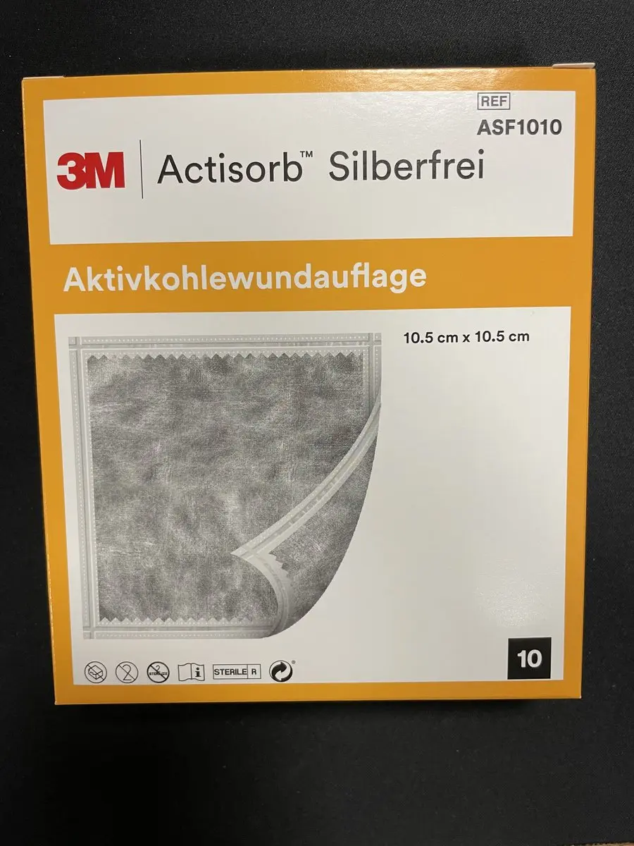 3M Actisorb Zilvervrije Wondverband met Actieve Kool