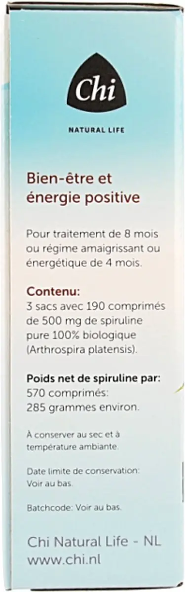Chi Natural Life Spirulina Navulling 570g