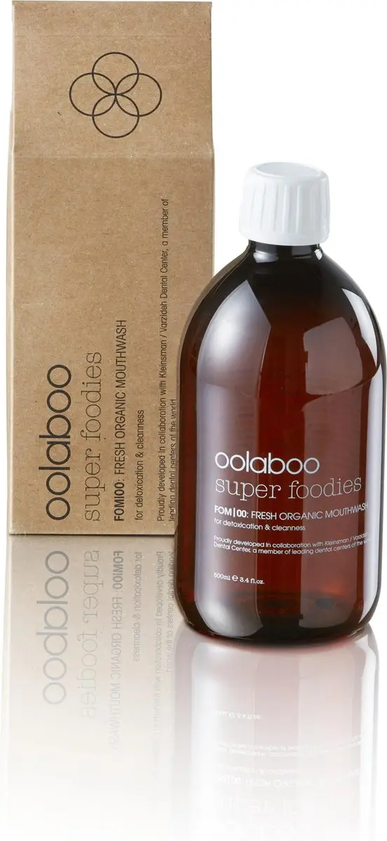 oolaboo Dental Care Fresh Organic Mondwater 500ml - Zwart