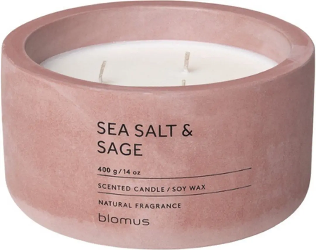 Blomus FRAGA Geurkaars Sea Salt & Sage - 400g - Roze