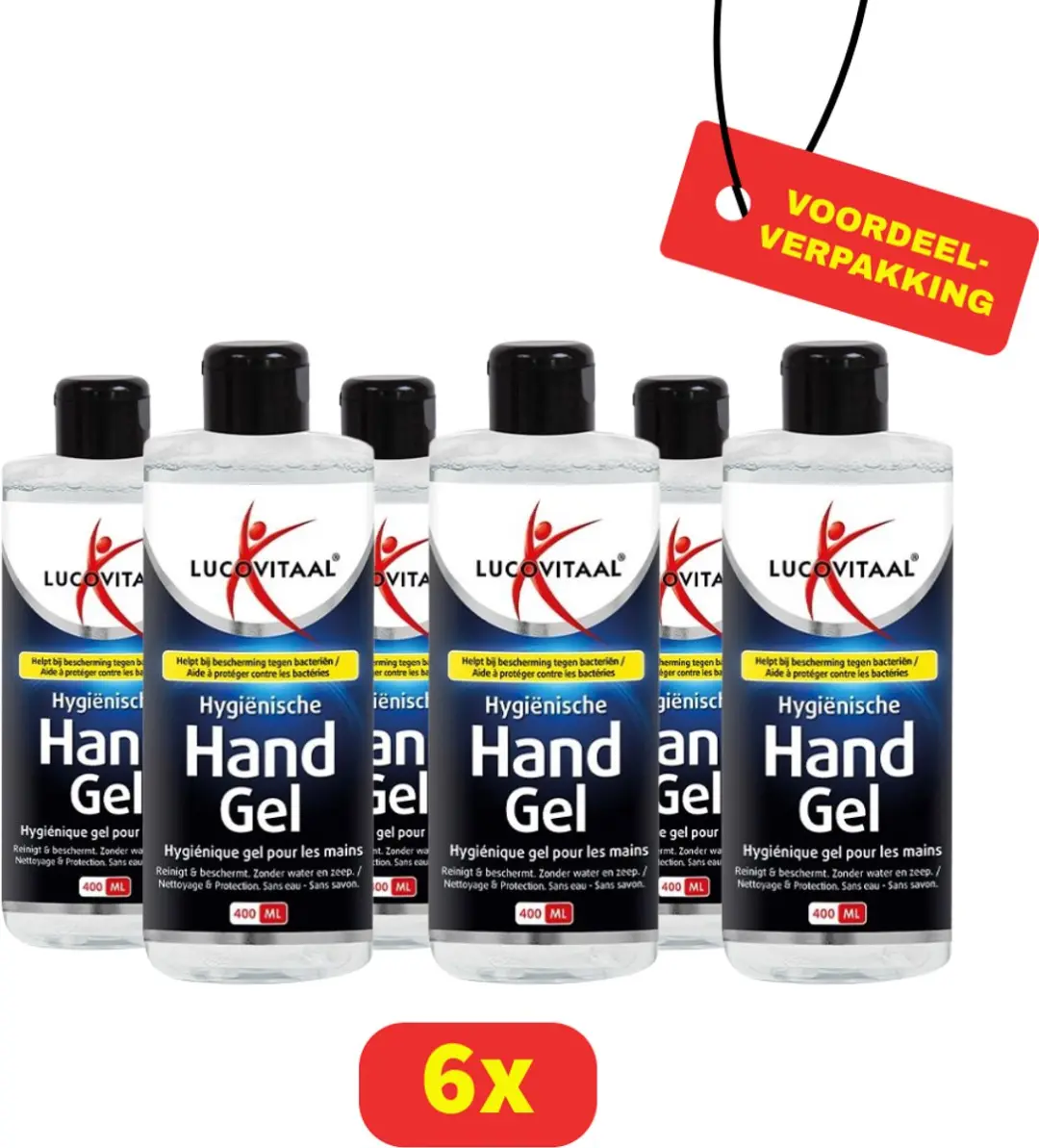 Lucovitaal Hygiënische Handgel 6x400ml