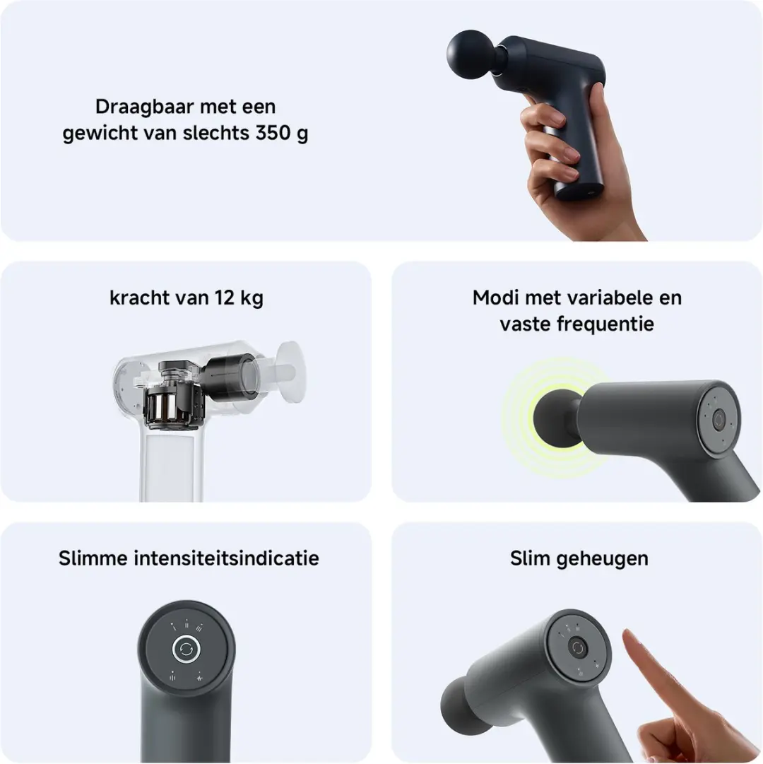 Xiaomi Massagepistool Mini 2 - 3 Koppen - Grijs
