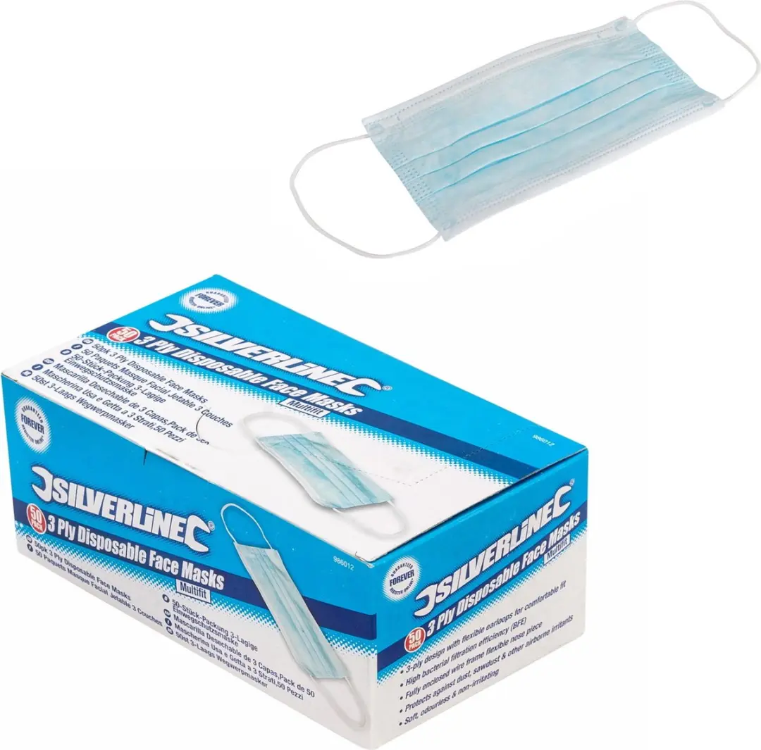 Silverline Wegwerpmaskers 3-laags