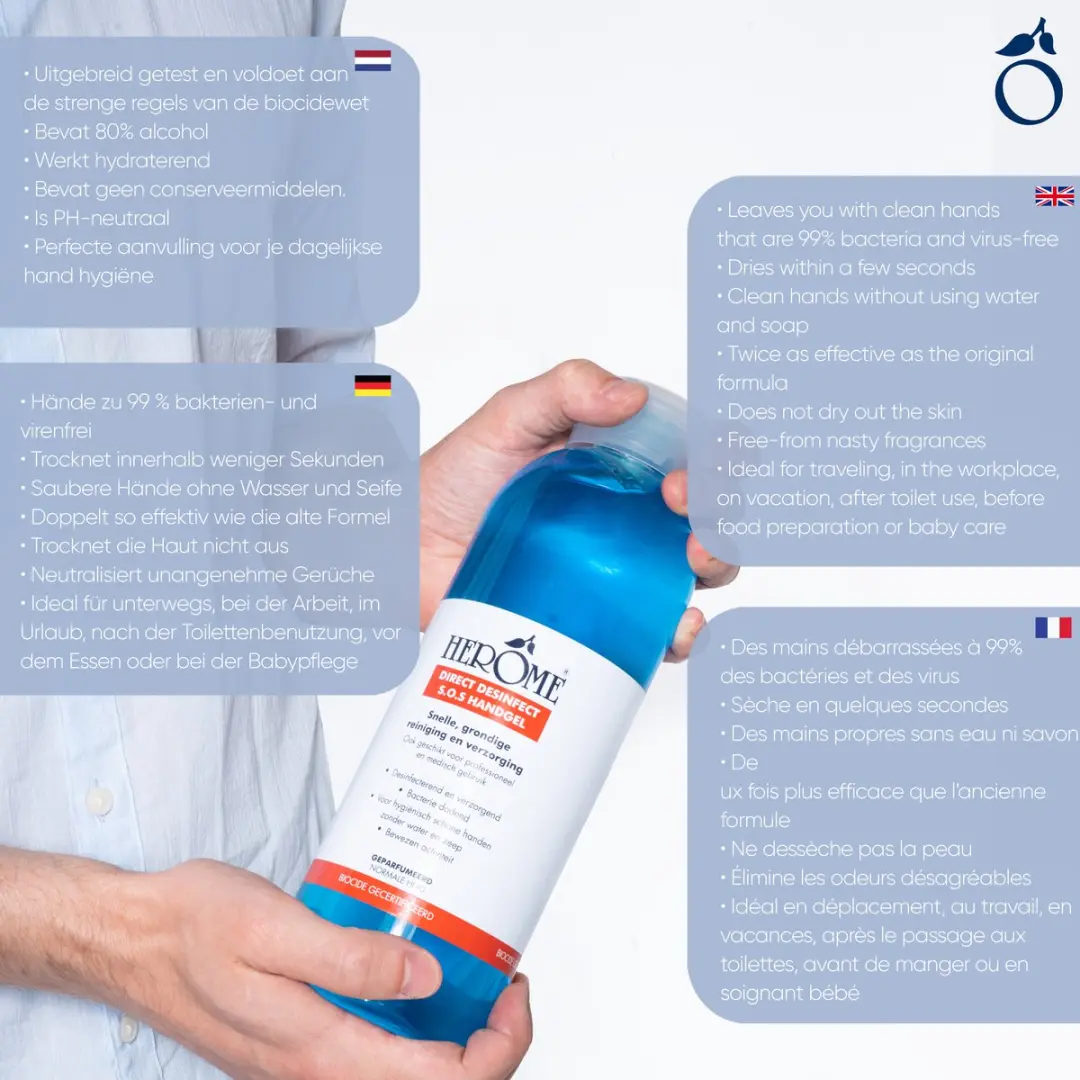 Herome Direct Desinfect Handgel Double Active 1000ml - 80% Alcohol