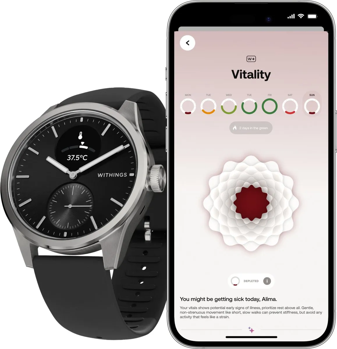 Withings ScanWatch 2 - 42mm - Hybride Smartwatch - Zwart