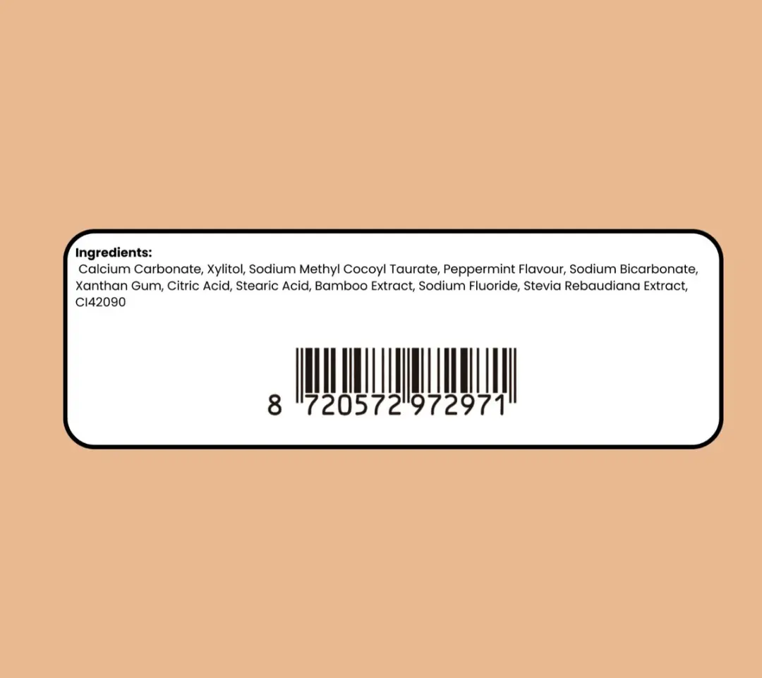 HappySoaps Natuurlijke Tandpasta Tabs Fluoride Spearmint - 62 Stuks