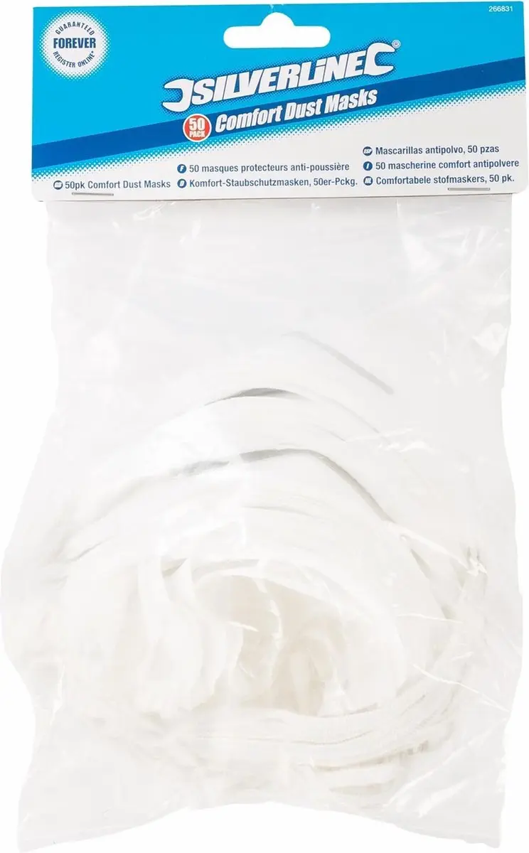 Silverline Stofmaskers Comfort - 50 Stuks