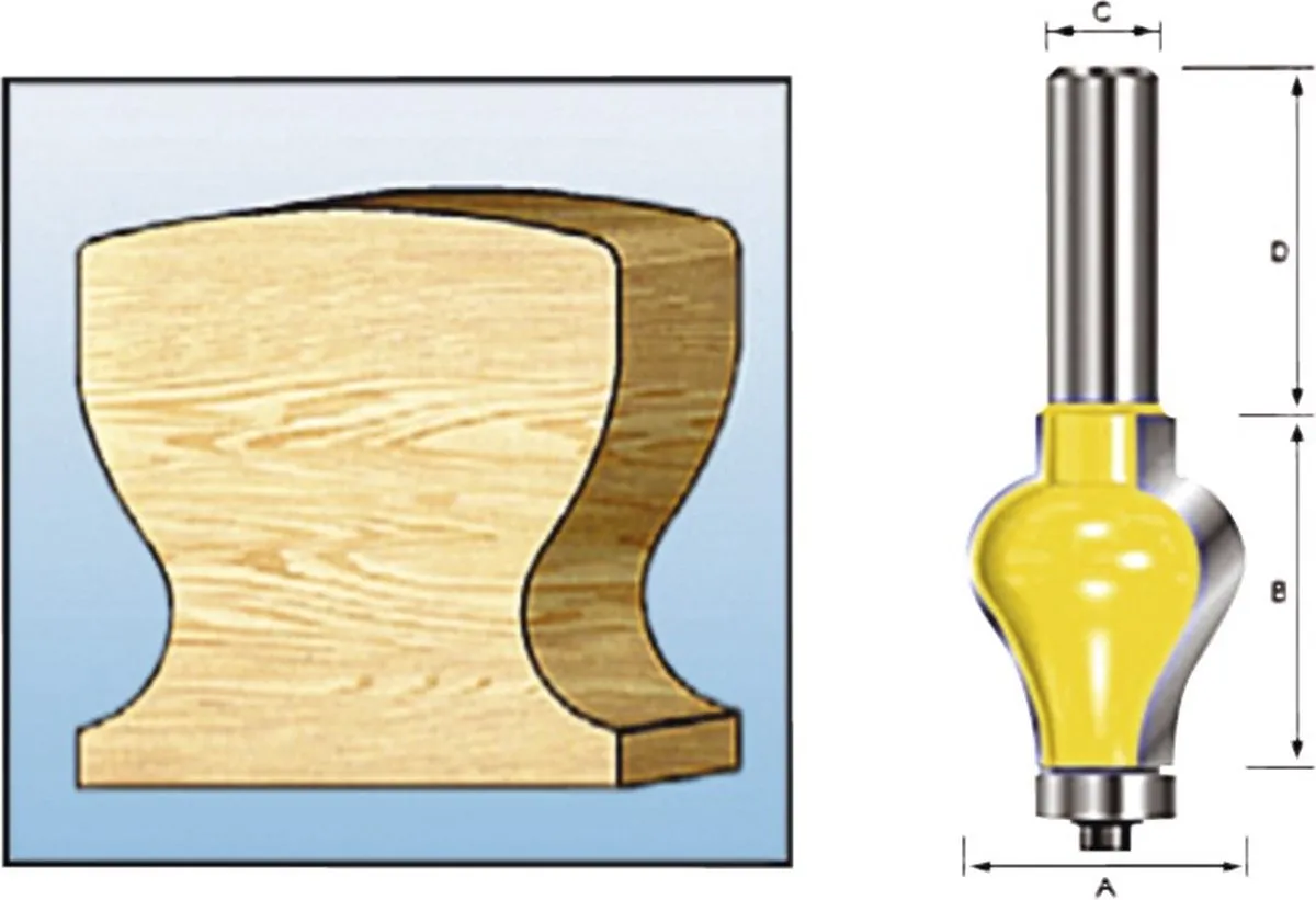 Makita D-11829 Handgreepprofielfrees 38,1mm