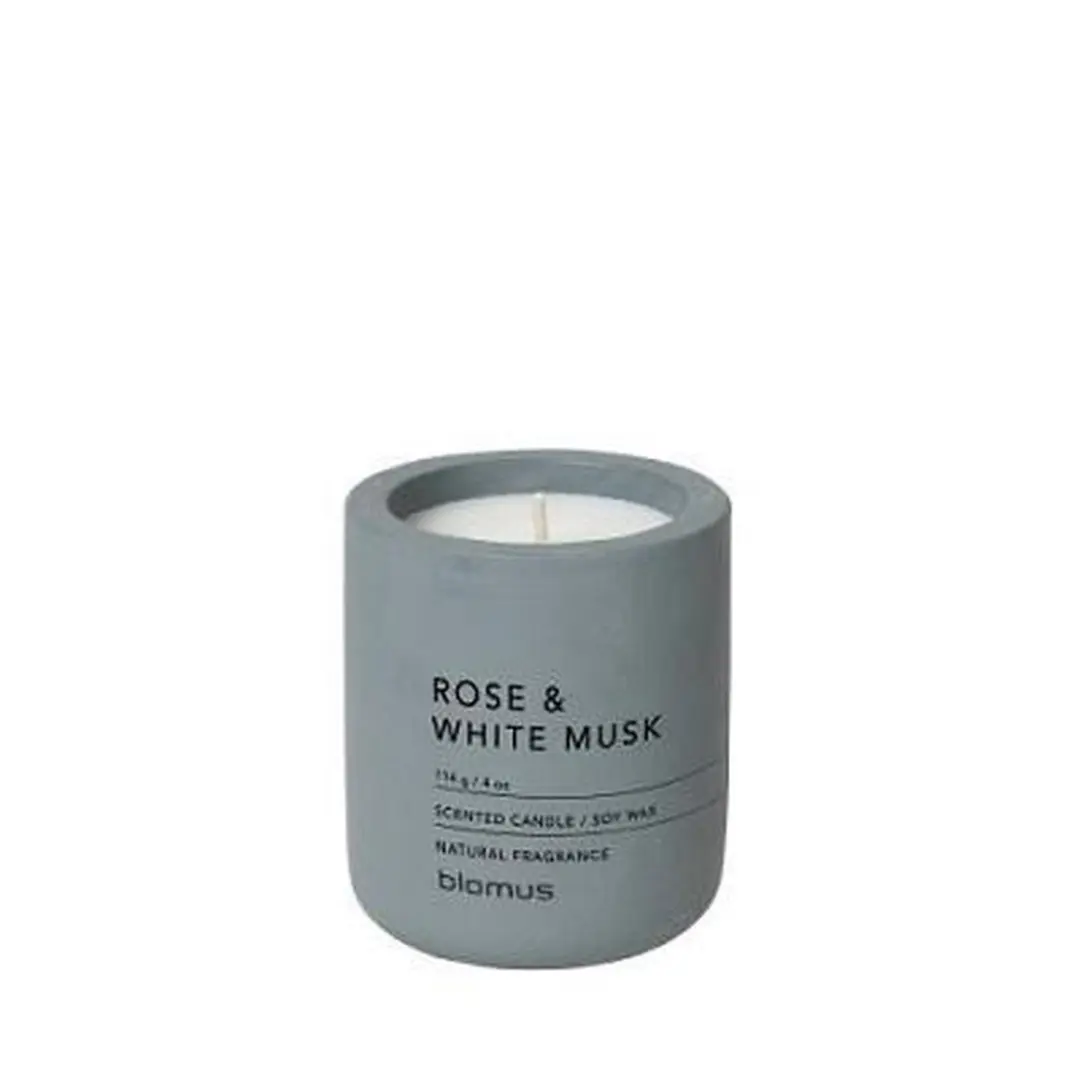 Blomus Scented Candle Rose & White Musk 114ml - Flint Stone