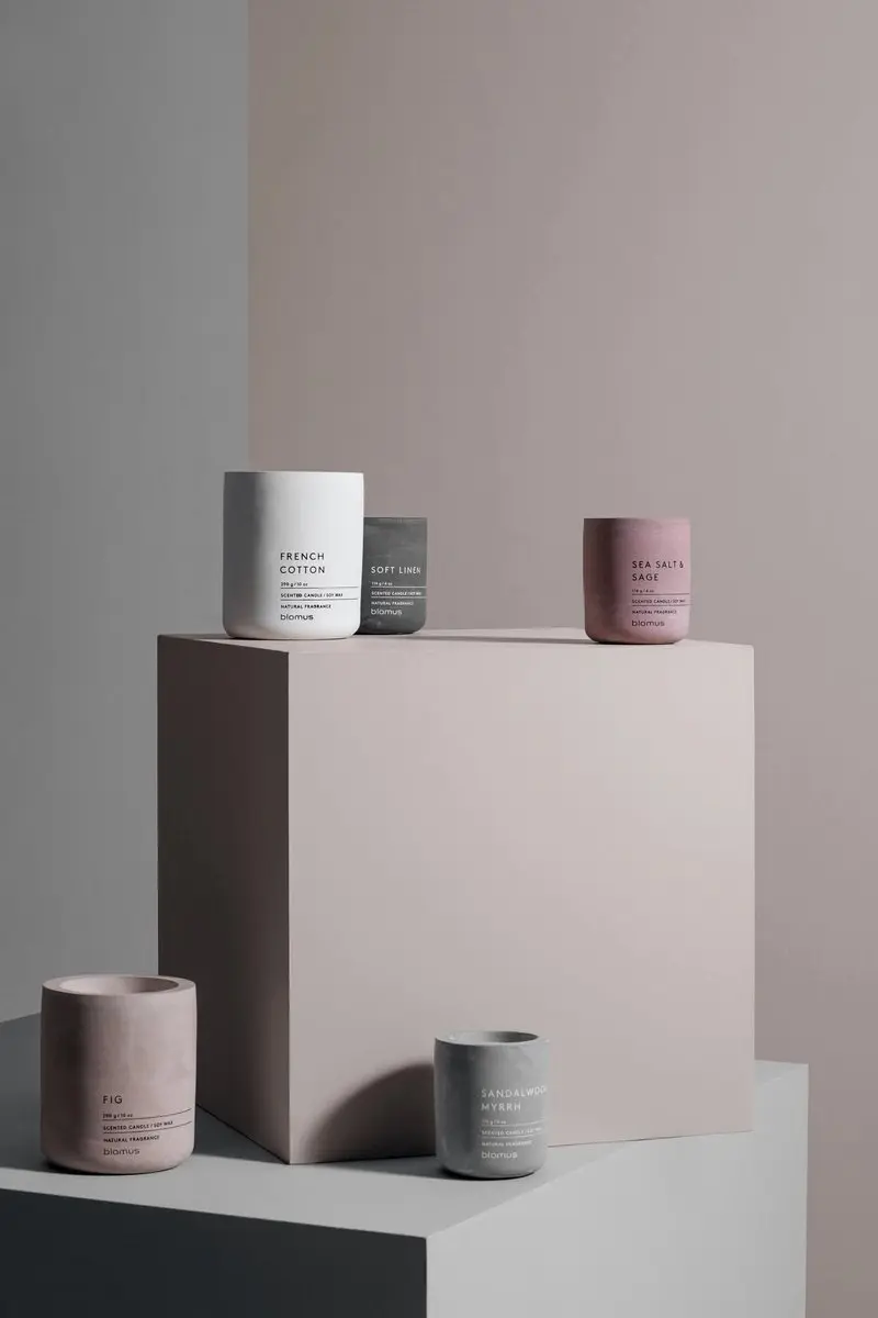 Blomus Scented Candle Rose & White Musk 114ml - Flint Stone