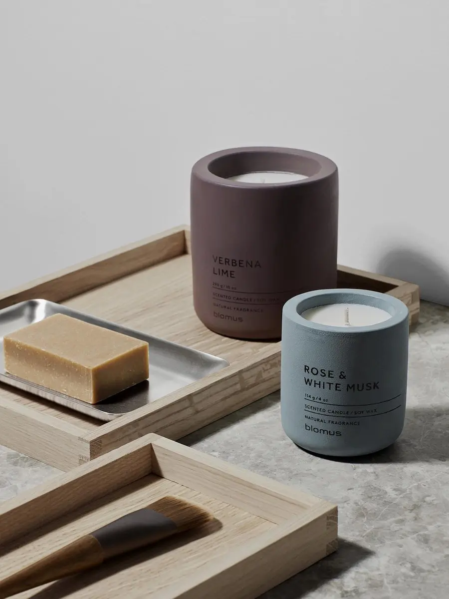 Blomus Scented Candle Rose & White Musk 114ml - Flint Stone