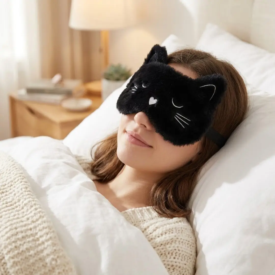 NuveX Kat Slaapmasker - Zwart
