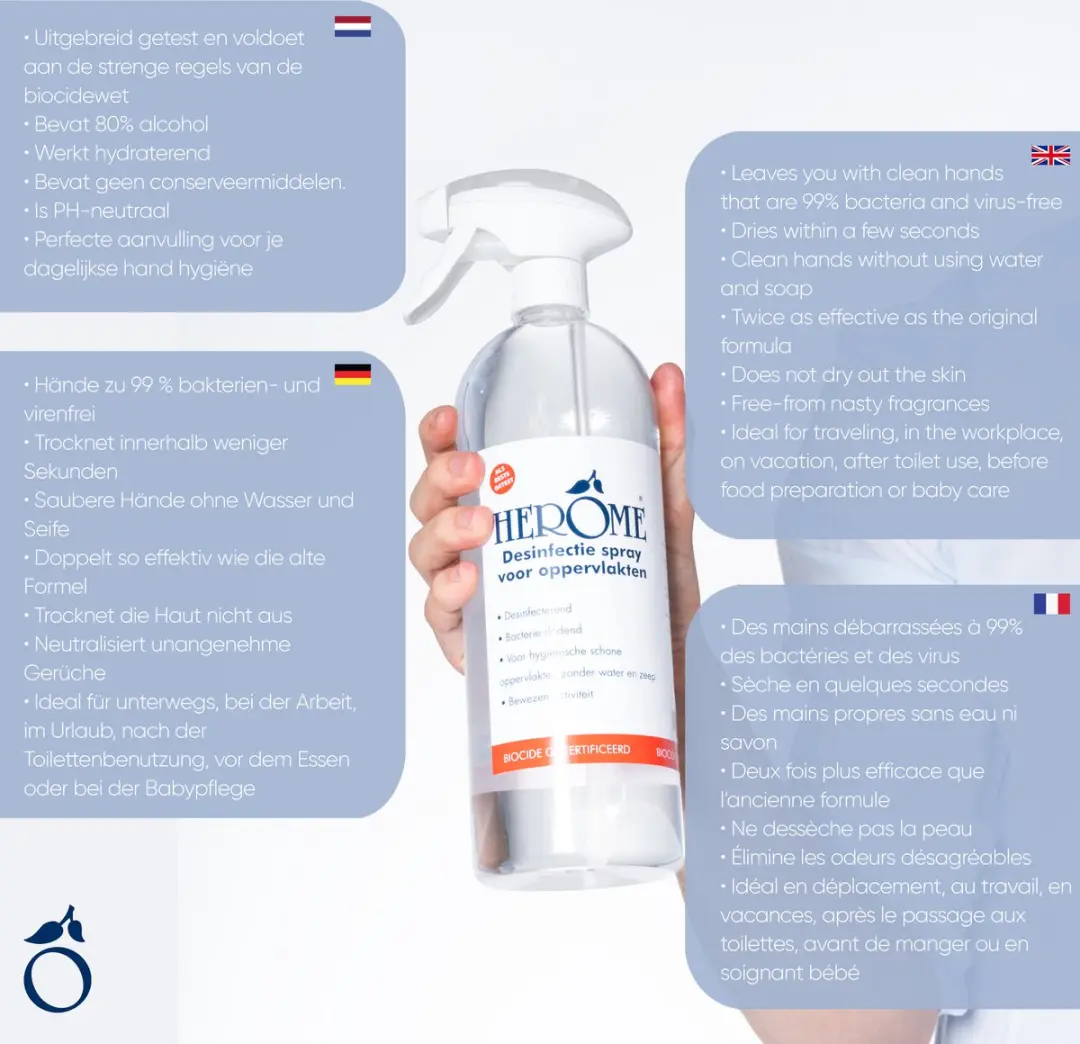 Herome Direct Desinfect Spray 1000ml - 80% Alcohol