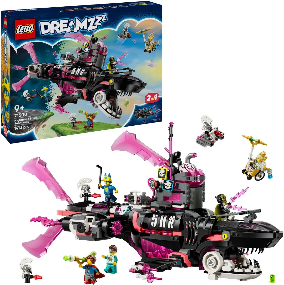 LEGO DREAMZzz Nachtmerrie Haaienonderzeeër 71500 - 1413 Stukken - 5 Minifiguren