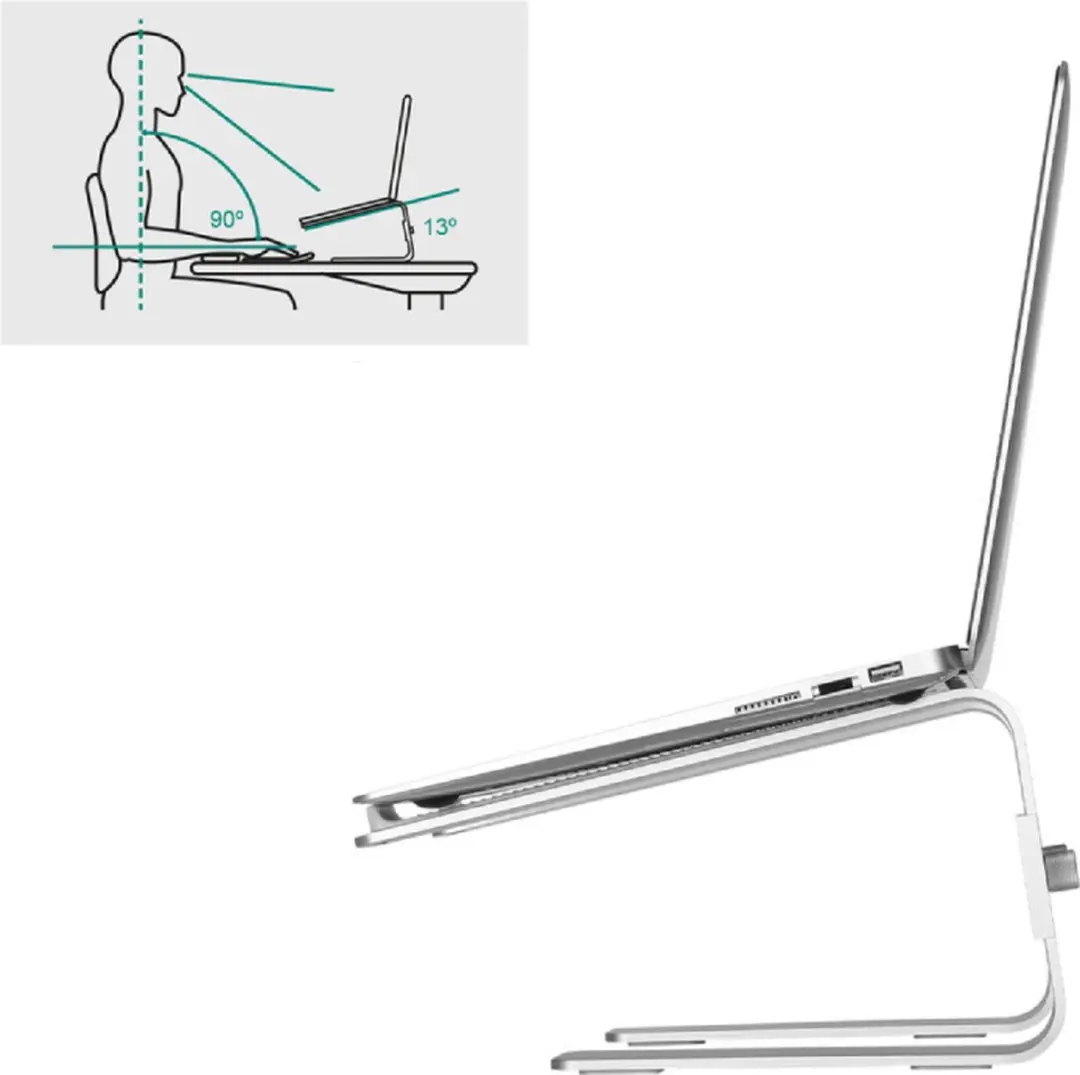 ACT AC8130 Laptopstandaard Aluminium - 15.6" - Zilver