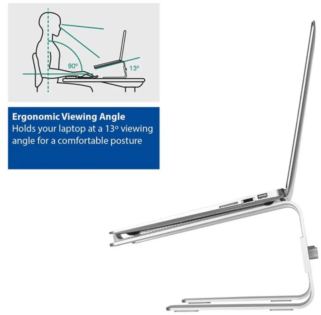 ACT AC8130 Laptopstandaard Aluminium - 15.6" - Zilver