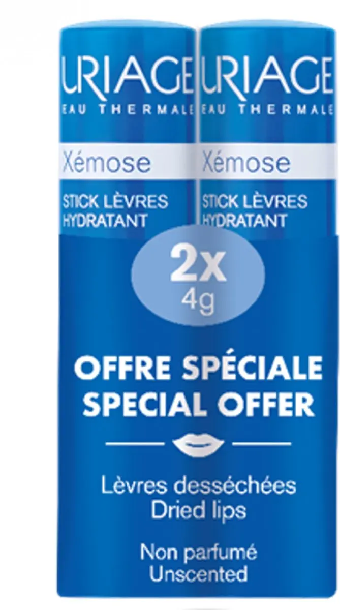 Uriage Xémose Lippenbalsem Stick 2x4ml
