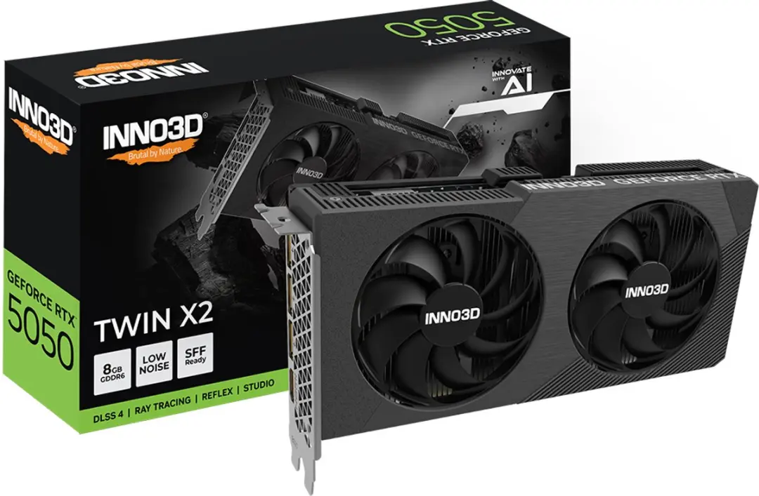 INNO3D NVIDIA GeForce RTX 5050 TWIN X2 Videokaart 8GB GDDR7