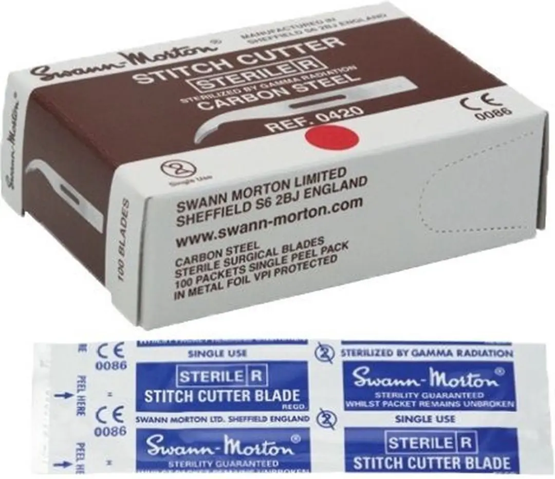Swann Morton Stitch Cutter Onthechtmesje RVS - 100 Stuks