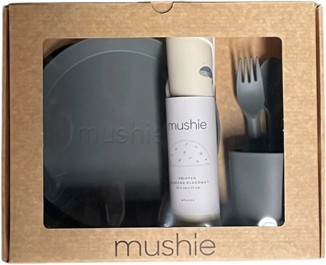 Mushie Giftbox Kinderservies Rond