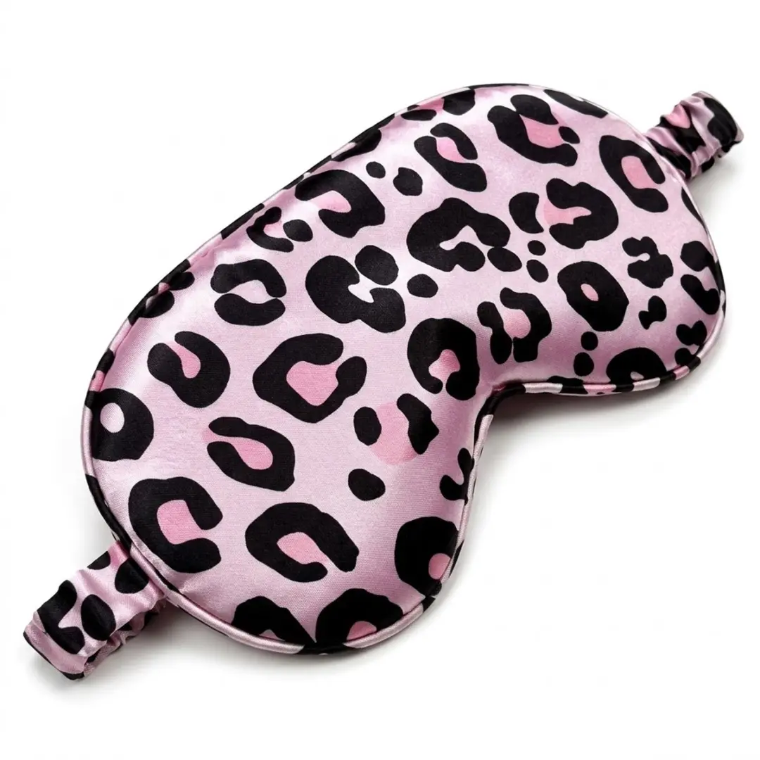 NUVEX Slaapmasker Roze-Zwart Luipaardprint