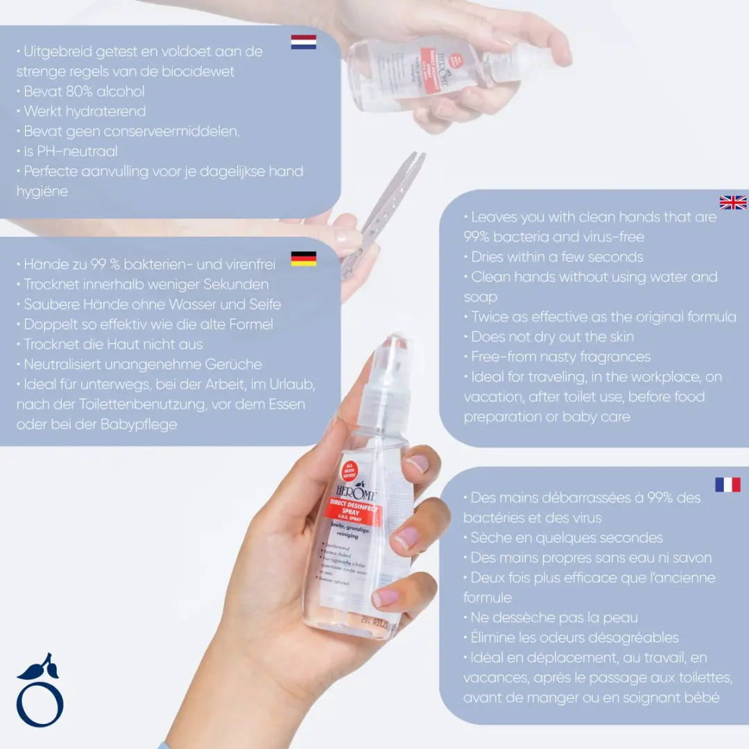 Herome Direct Desinfect Spray 75ml - 80% Alcohol