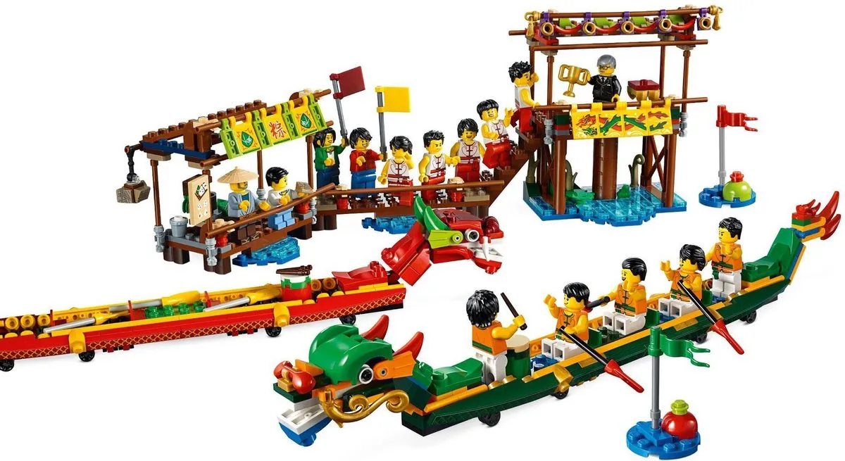 LEGO Drakenbootrace 80103 - 642 Stukken - 15 Minifiguren - Rood/Geel