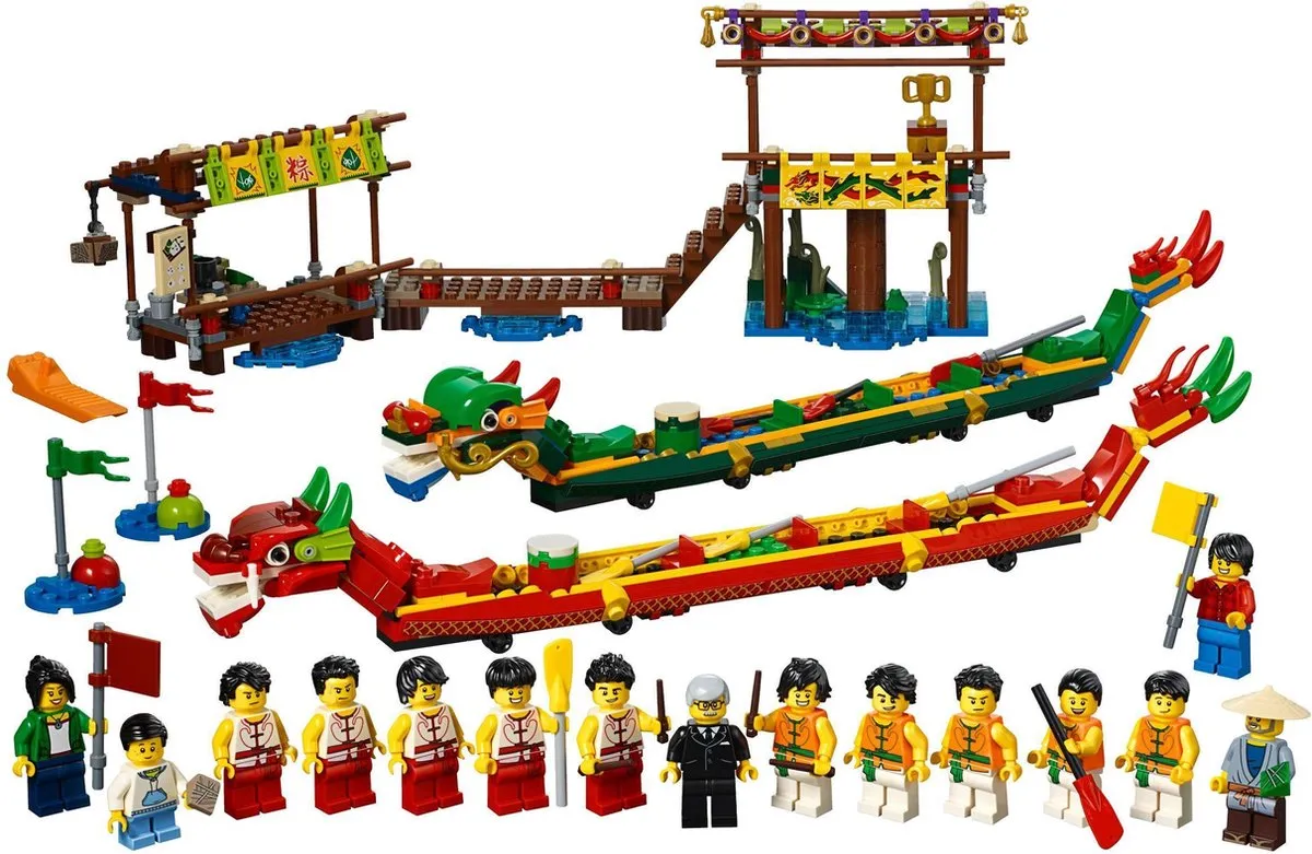 LEGO Drakenbootrace 80103 - 642 Stukken - 15 Minifiguren - Rood/Geel