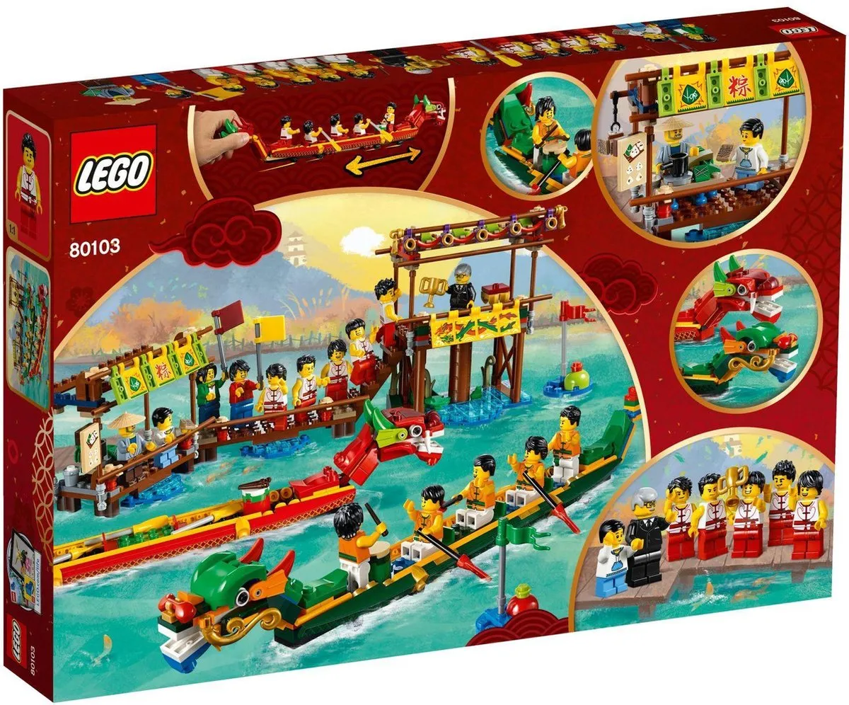 LEGO Drakenbootrace 80103 - 642 Stukken - 15 Minifiguren - Rood/Geel - afbeelding 6 van 6