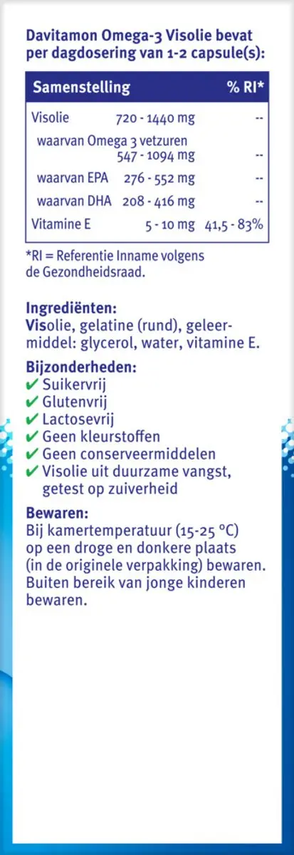 Davitamon Omega-3 Visolie 240g - 4x60 Capsules