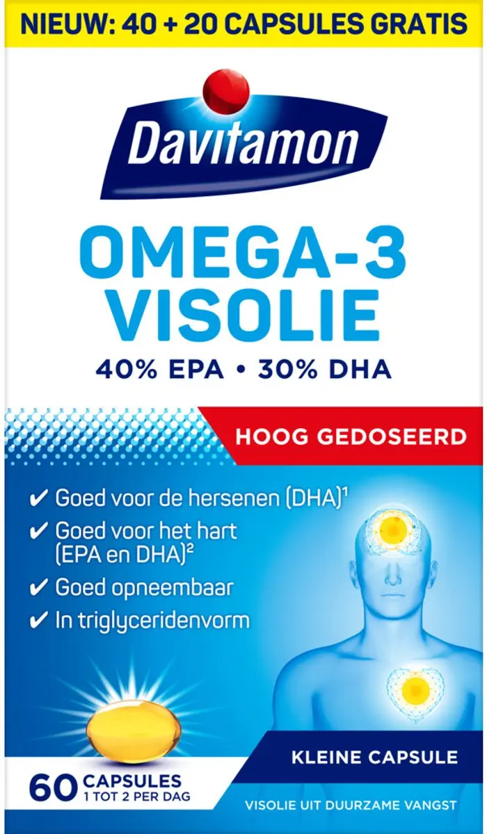 Davitamon Omega-3 Visolie 240g - 4x60 Capsules