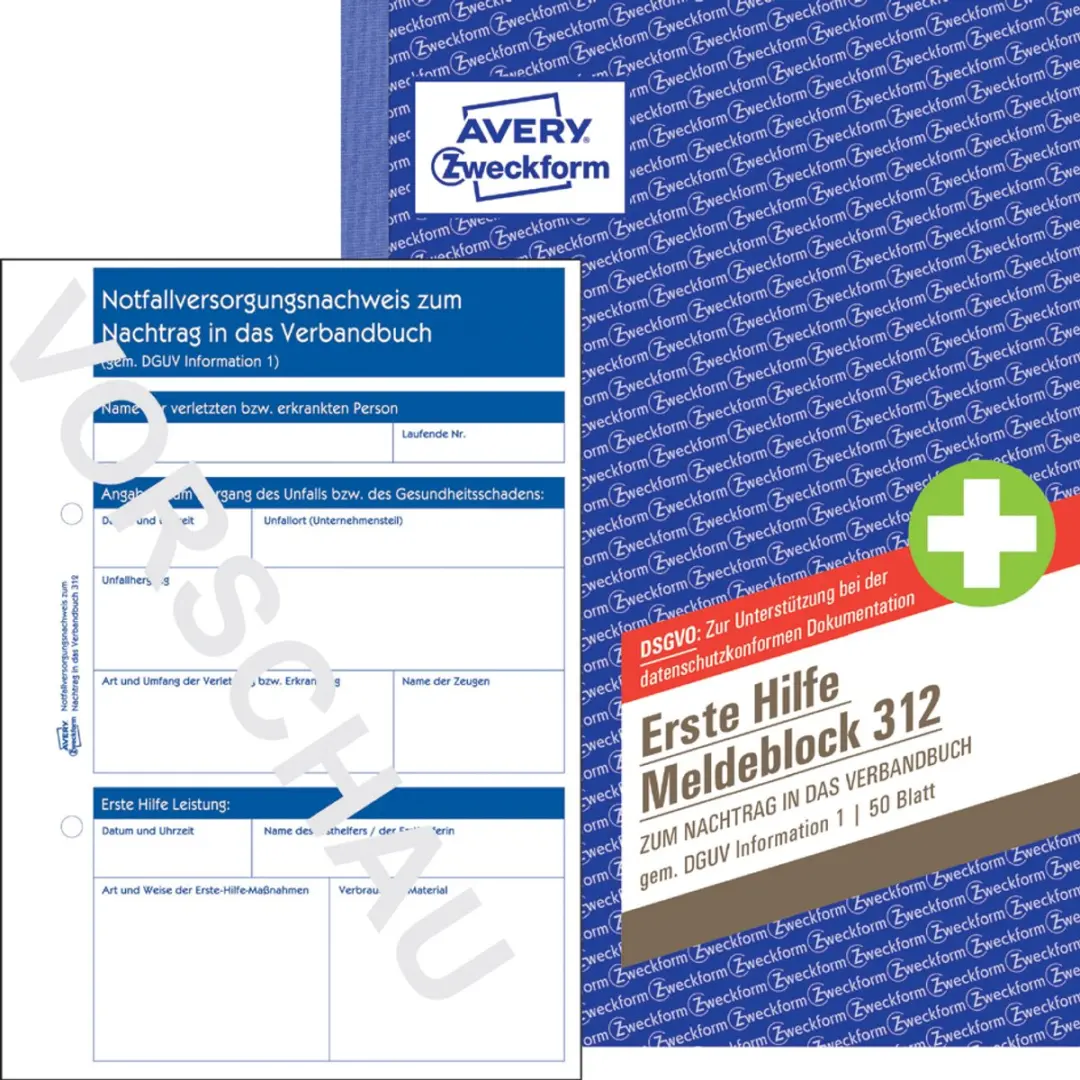 Avery Eerste Hulp Meldingblok A5