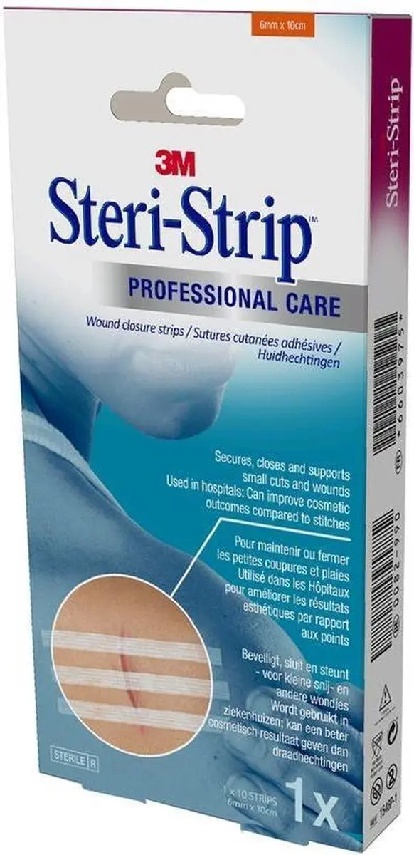 3M Steri-Strip 1546S Wondpleisters - 10 Stuks