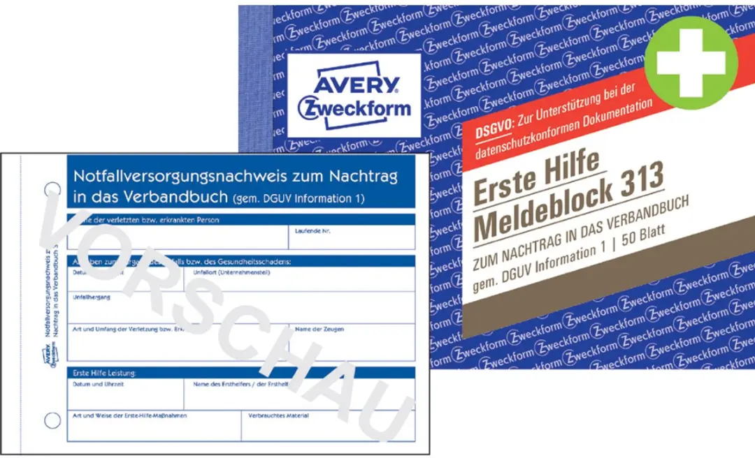 Avery Eerste Hulp Aangifteblok A6 - 50 Stuks