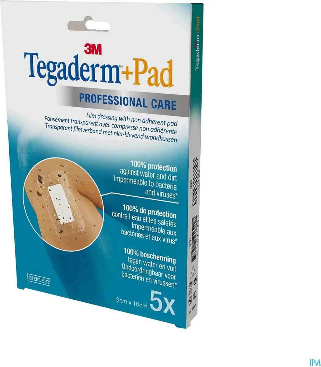 3M Tegaderm + Pad Transparant Steriel 9x10cm - 5 Stuks