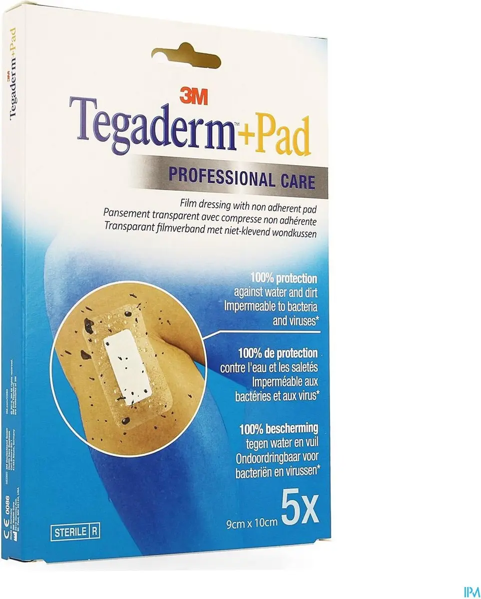 3M Tegaderm + Pad Transparant Steriel 9x10cm - 5 Stuks