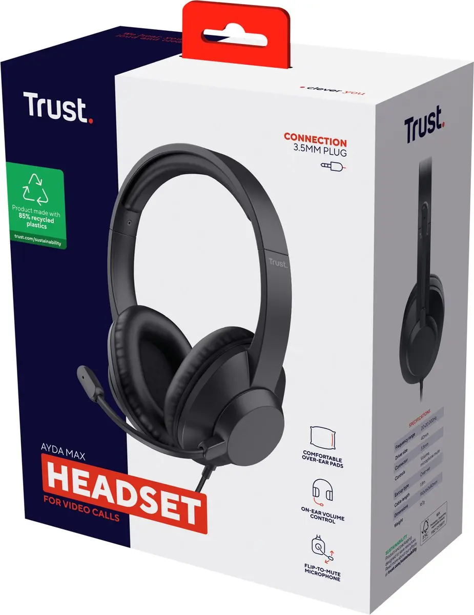 Trust 25460 Oordopjes - Zwart - afbeelding 2 van 6