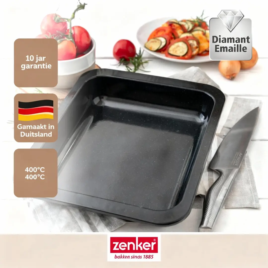 Zenker 7291 Ovenschaal Emaille - 200ml - Zwart