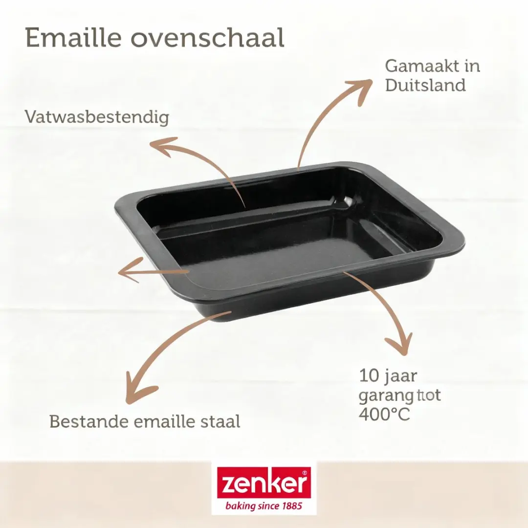 Zenker 7291 Ovenschaal Emaille - 200ml - Zwart