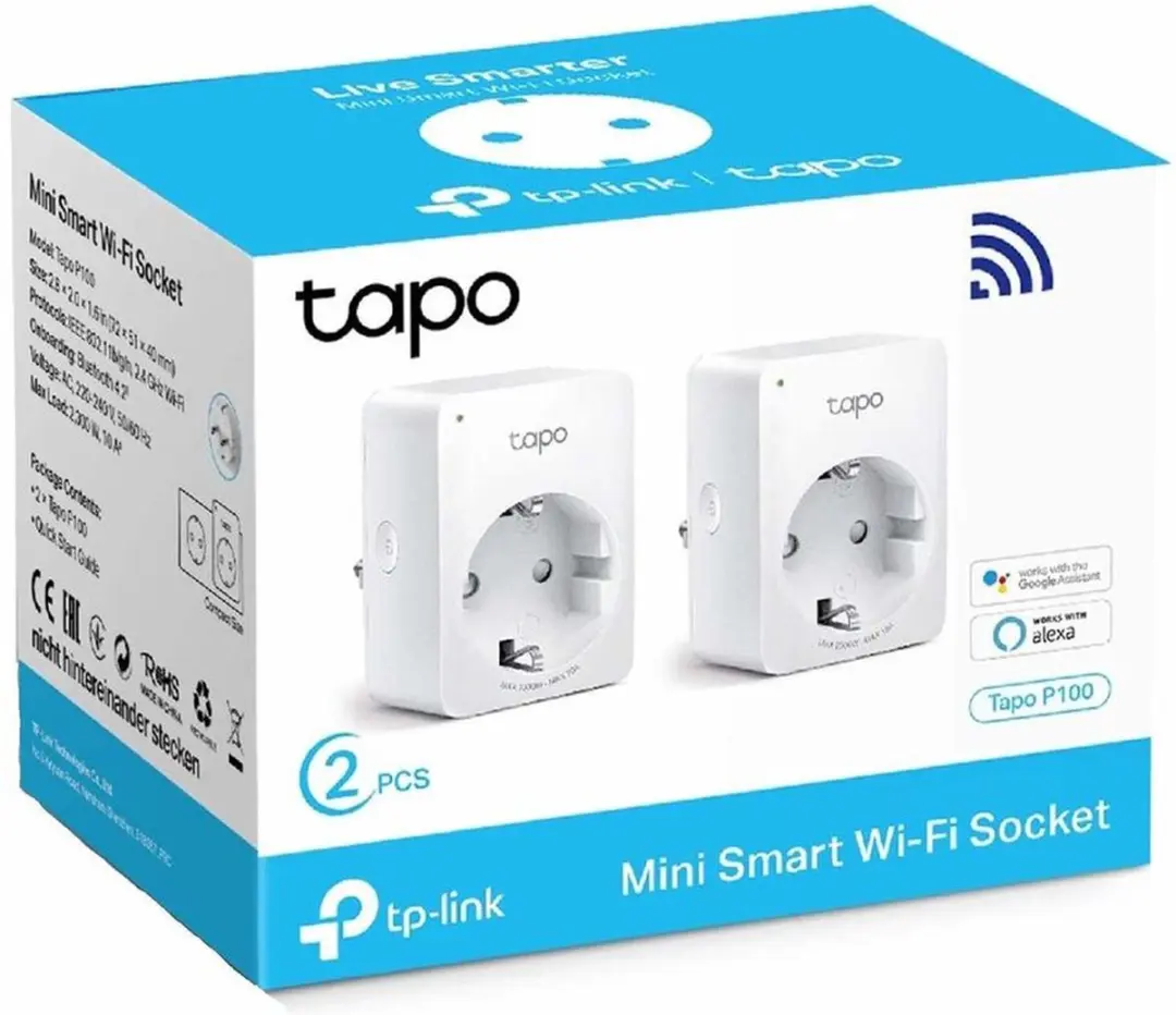 TP-Link Tapo P100 Slimme Stekker - 2 Stuks