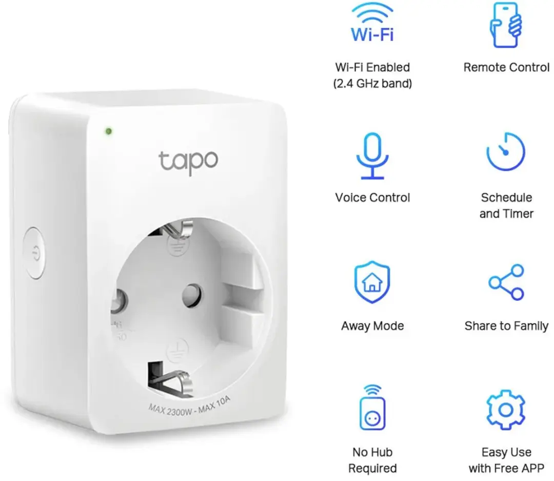 TP-Link Tapo P100 Slimme Stekker - 2 Stuks