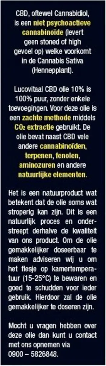 Lucovitaal CBD Olie 10% 30ml