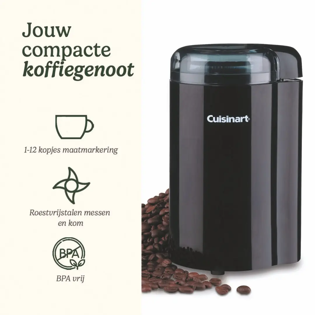 Cuisinart DCG20BKNE Elektrische Koffiemolen - 18 standen - Zwart