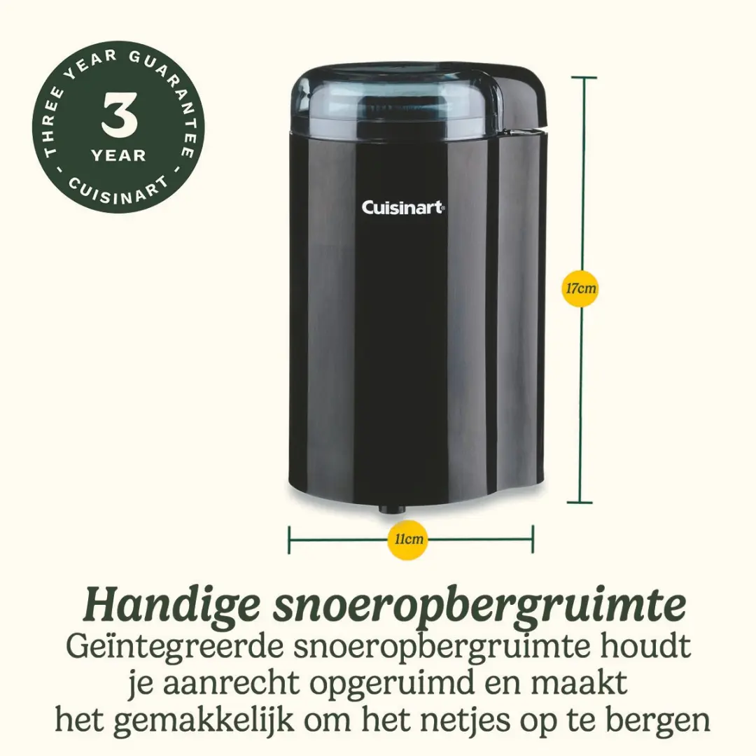 Cuisinart DCG20BKNE Elektrische Koffiemolen - 18 standen - Zwart - afbeelding 6 van 6