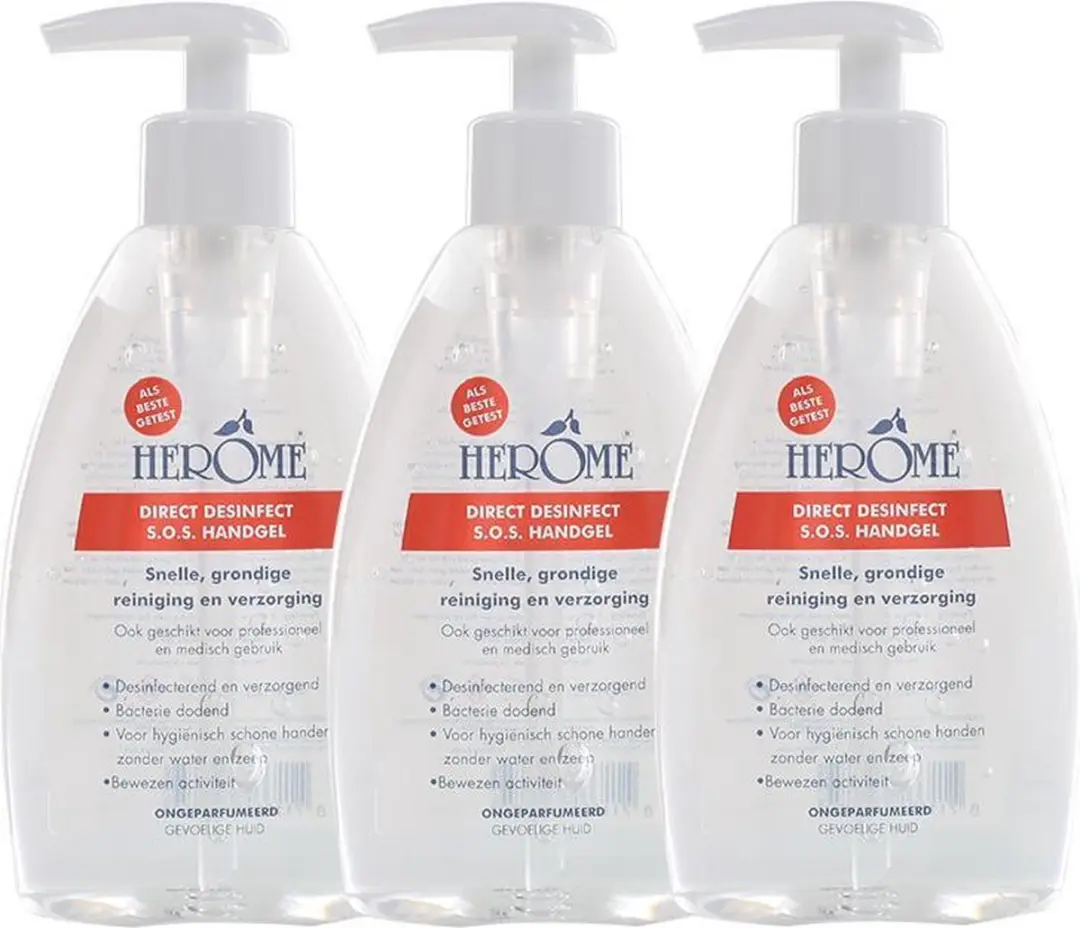 Herome Direct Desinfect Handgel Sensitive 3x200ml
