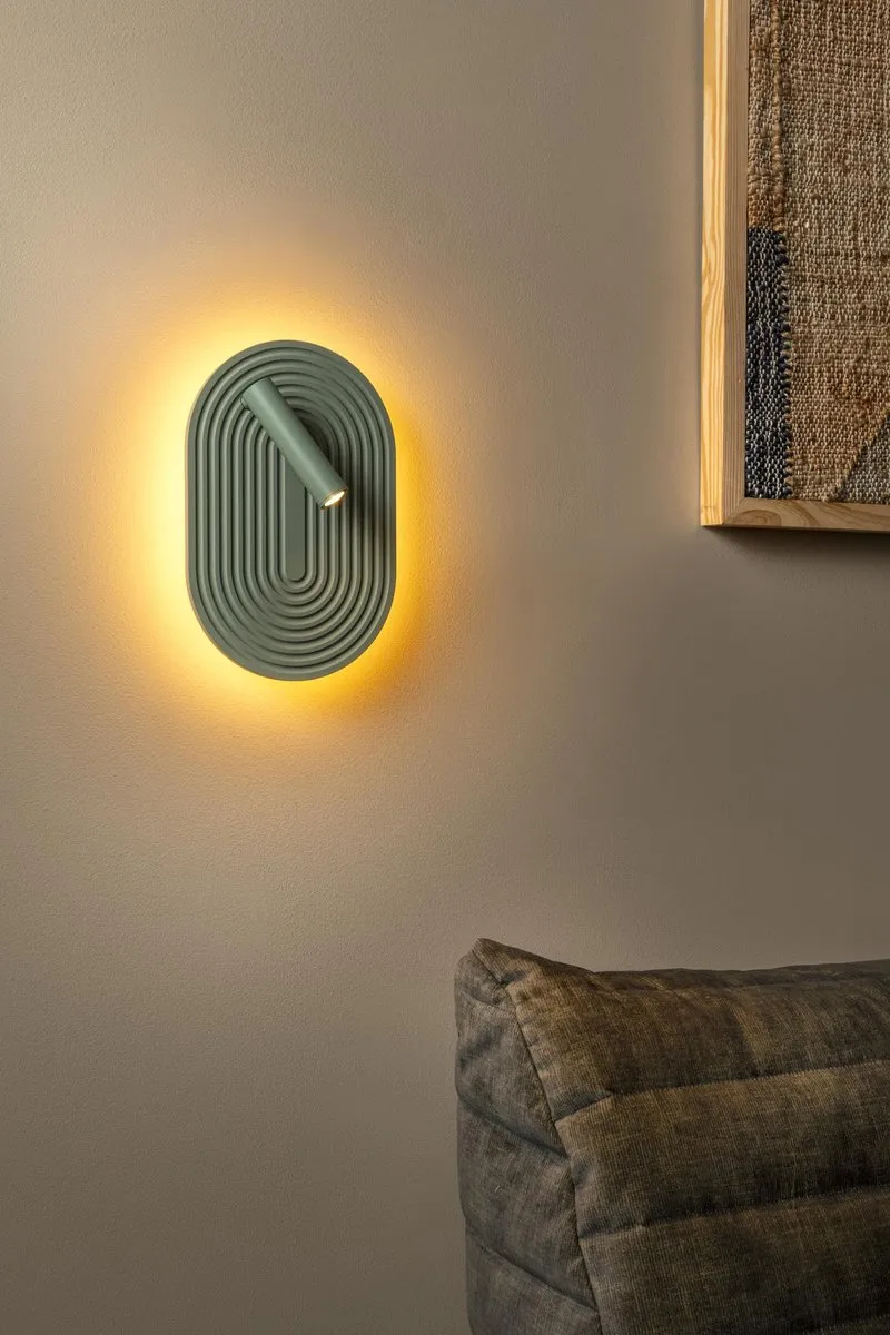 Lucide Carmino Wandlamp Groen - 9.8W LED 2700K